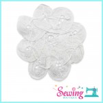 LACE - 70-RIBBON-ROUND FLOWER SHAPE(WHITE)